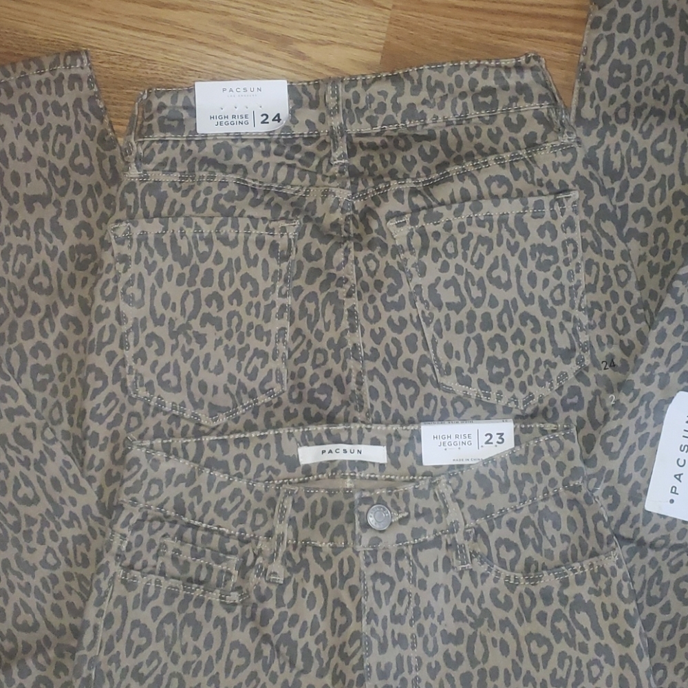NEW LEOPARD PACSUN HIGH RISE JEGGINGS 23, 24 - Picture 4 of 8